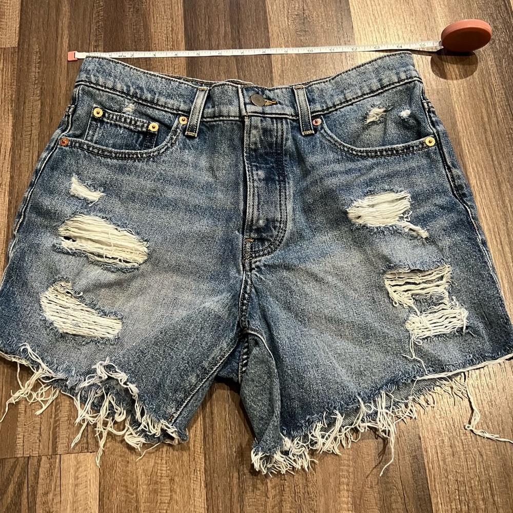 Lucky Brand Blue Distressed Jean Shorts